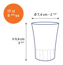 Duralex Professionnels De La Restauration|Tasses>Amalfi - Tasse en verre transparent 17 cl
