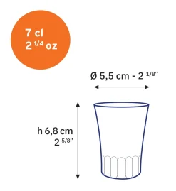 Duralex Professionnels De La Restauration|Tasses>Amalfi - Tasse en verre transparent 7 cl