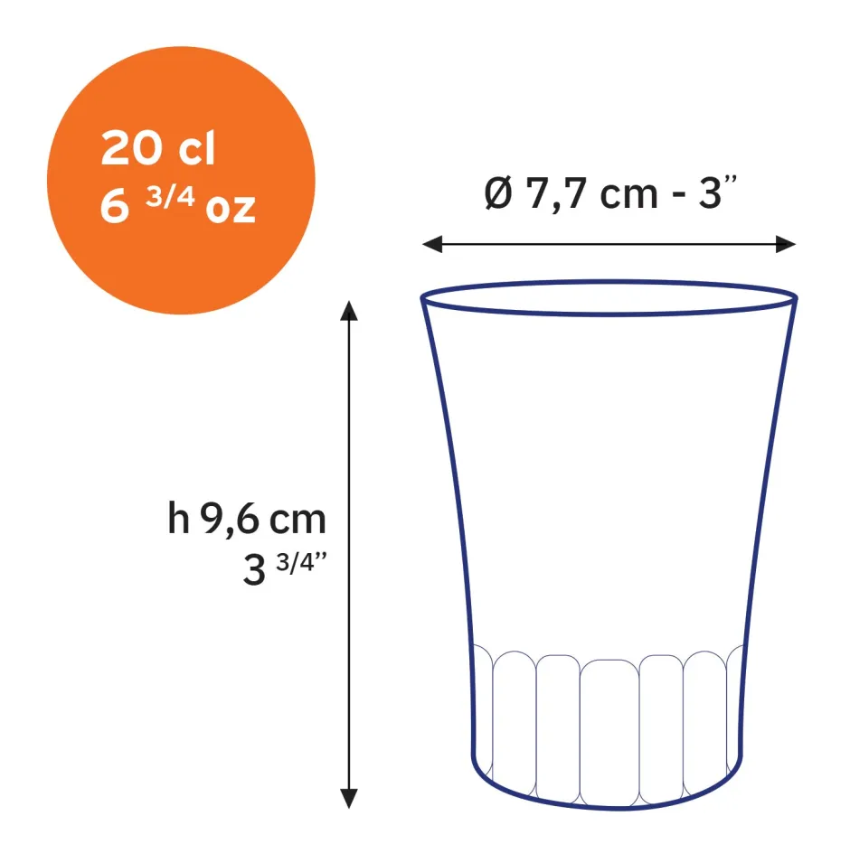 Duralex Professionnels De La Restauration|Tasses>Amalfi - Tasse en verre transparent 20 cl