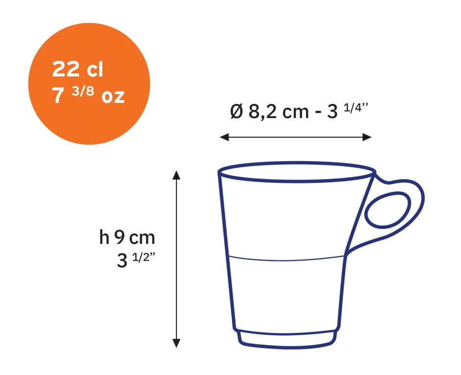 Duralex Professionnels De La Restauration|Tasses>Caprice - Tasse en verre transparent 22cl