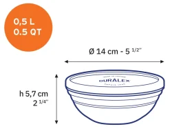 Duralex Professionnels De La Restauration|Boîtes Rondes>Freshbox - Boite de conservation ronde couvercle blanc 50cl