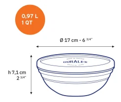 Duralex Professionnels De La Restauration|Boîtes Rondes>Freshbox - Boite de conservation ronde couvercle blanc 97cl