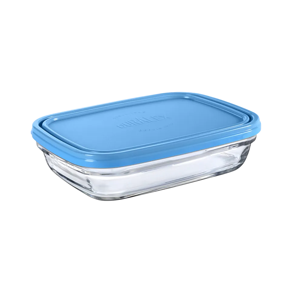 Duralex Professionnels De La Restauration|Boîtes Rectangulaires>Freshbox - Boite de conservation rectangulaire couvercle bleu 80cl
