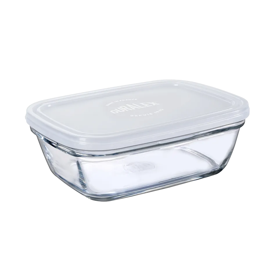 Duralex Professionnels De La Restauration|Boîtes Rectangulaires>Freshbox - Boite de conservation rectangulaire couvercle blanc 1,1L