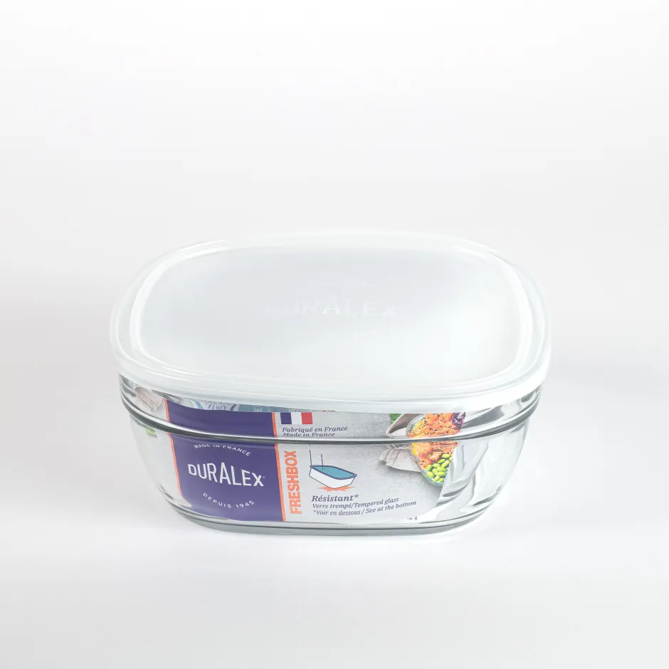 Duralex Boîtes Carrées>Freshbox - Boite de conservation carrée couvercle blanc 2L