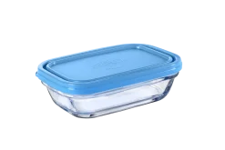 Duralex Professionnels De La Restauration|Boîtes Rectangulaires>Freshbox - Boite de conservation rectangulaire couvercle bleu 39cl