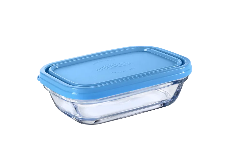 Duralex Professionnels De La Restauration|Boîtes Rectangulaires>Freshbox - Boite de conservation rectangulaire couvercle bleu 39cl