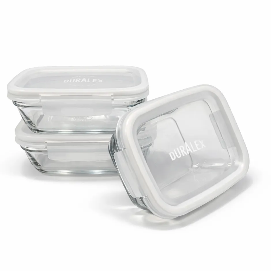 Duralex Professionnels De La Restauration|Boîtes Rectangulaires>Freshbox - Boite de conservation à ailette couvercle blanc 1.1L