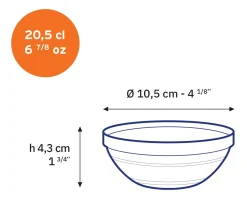 Duralex Professionnels De La Restauration|Coupelles>Le Gigogne - Coupelle en verre transparent Empilable 20,5cl - 10,5cm