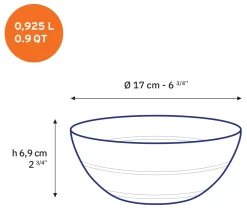 Duralex Professionnels De La Restauration|Saladiers>Le Gigogne - Saladier en verre transparent 17cm - 92,5cl