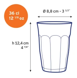 Duralex Professionnels De La Restauration|Verres À Bière>Le Picardie - Verre à eau - Givré 36cl