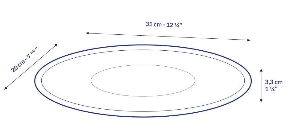 Duralex Professionnels De La Restauration|Plats De Service>Lys - Plat de service en verre transparent ovale 31cm