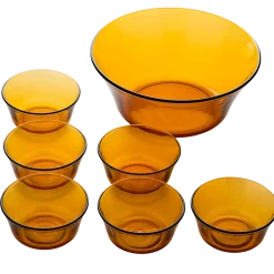 Duralex Kits|Coupelles>Lys - Saladier (2.2L) et petites coupelles de service (25cl) / Vermeil