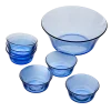 Duralex Kits|Saladiers>Lys - Saladier (2.2L) et petites coupelles de service (25cl) / Marine