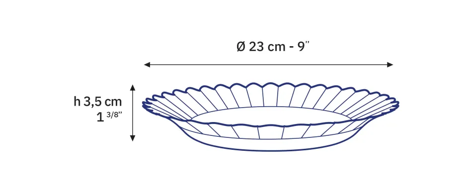 Duralex Assiettes>Picardie - Assiettes creuses x6 - 23cm - Vermeil