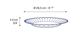 Duralex Professionnels De La Restauration|Assiettes>Picardie - Assiettes à dessert x6 - Bleu Marine - 20,5cm