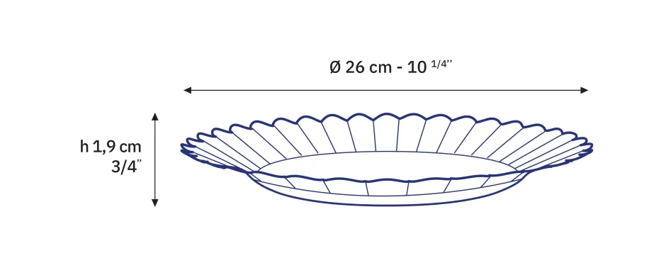 Duralex Professionnels De La Restauration|Assiettes>Picardie - Assiettes transparentes x6 - 26cm