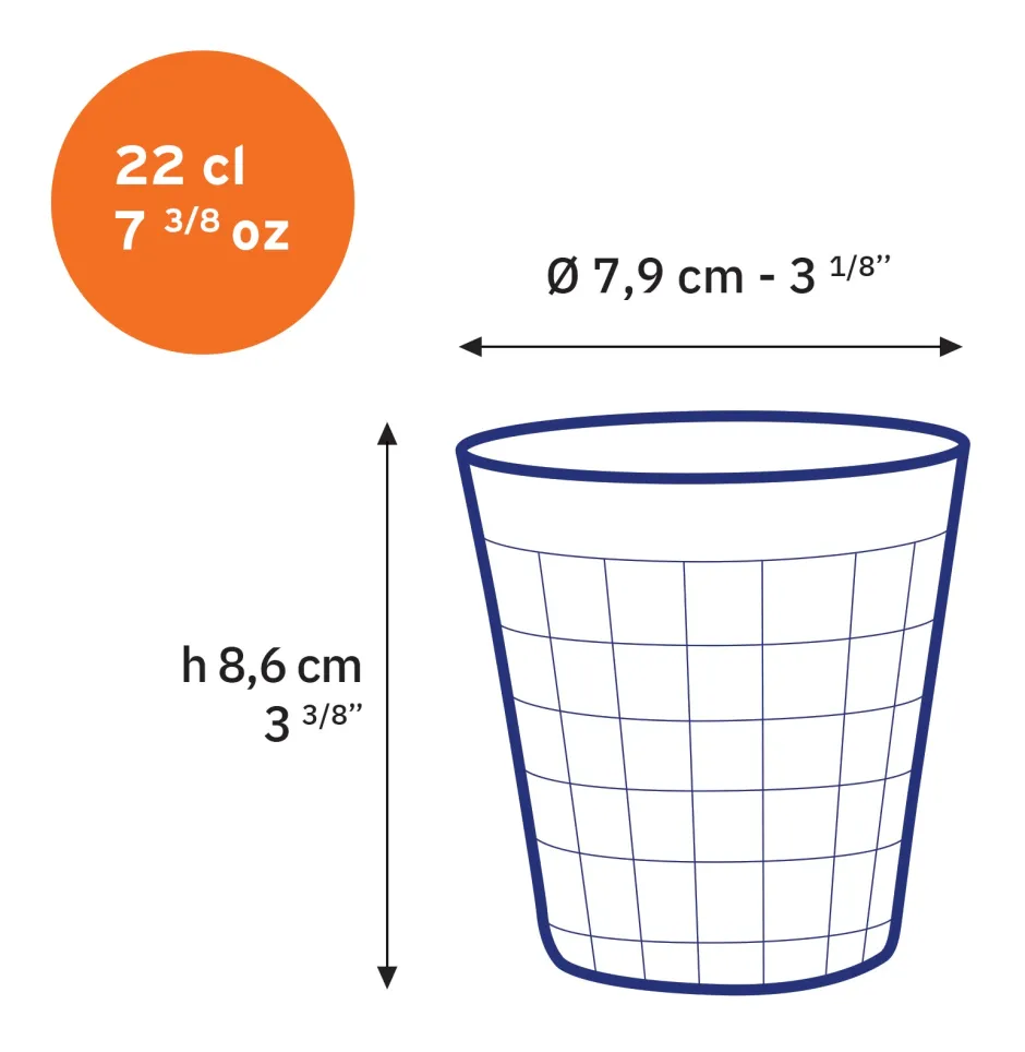 Duralex Professionnels De La Restauration|Verres À Eau>Prisme - Verre Bleu Marine 22cl