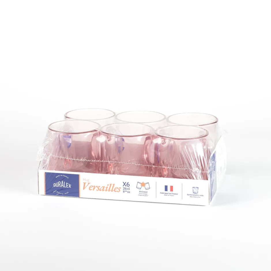 Duralex Professionnels De La Restauration|Mugs>Versailles - Mug en verre Rose 26 cl